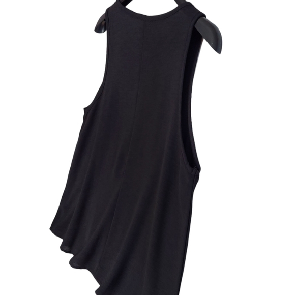 Linen Tank Top Womens Large Black New Round Neck Sleeveless, Tres Bien - Picture 8 of 11